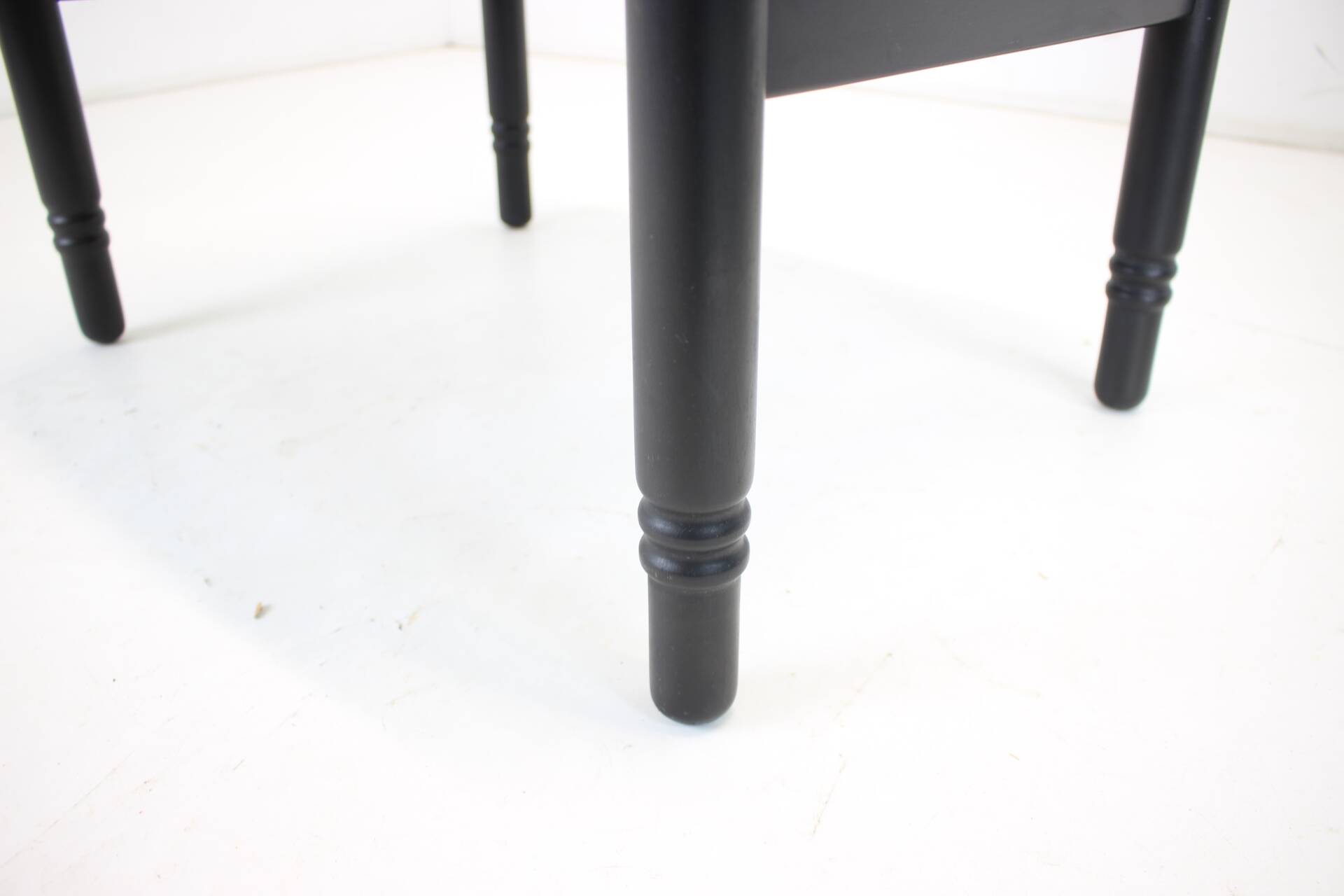 Set de 2 tabourets en cuir et bois - Stilla Lux, Tchécoslovaquie