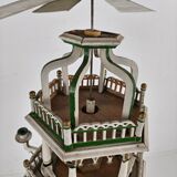 19th century handmade Christmas pyramid – rare and beautiful German folk art piece