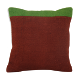 Red square handwoven kilim pillow