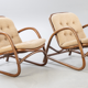 Bamboo and rattan garden terrace furniture set