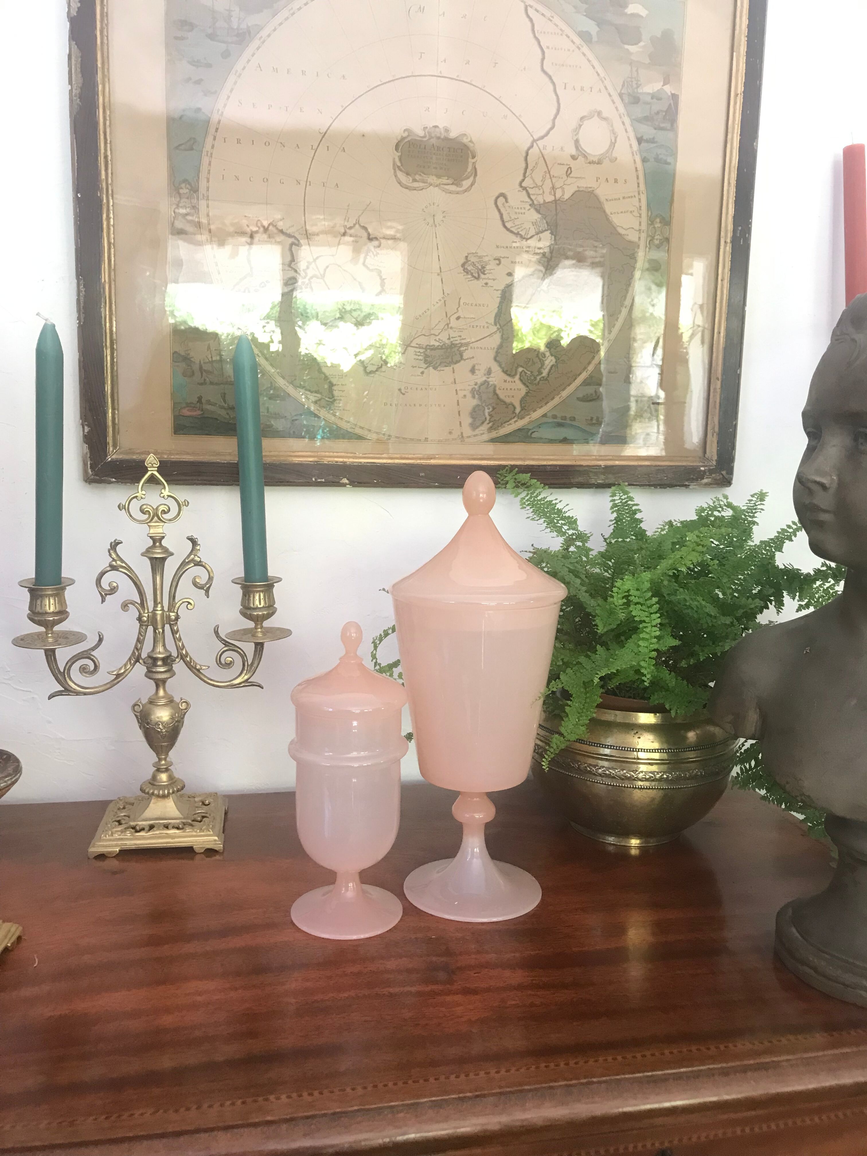 Opaline candy boxes 32 and 21cm