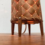 Mid-century Swedish wood veneer table lamp from Vamhus, 1960s.