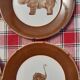 Set of 6 vintage "savannah animals" plates