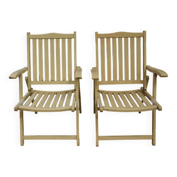 Set of 2 vintage folding armchairs