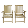 Set of 2 vintage folding armchairs