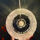 Suspension globe vintage en verre transparent