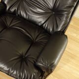 Orchidée leather armchair by Michel Cadestin for Airborne, France 1970's