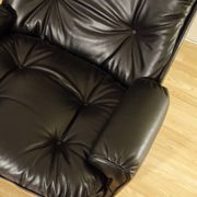 Orchidée leather armchair by Michel Cadestin for Airborne, France 1970's