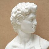 Plaster bust of a man: David, 1980s