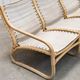 3-seater bench in rattan and thick cotton canvas