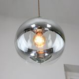 Vintage Italian Glass & Chrome Sphere Lamp, 90s