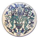 Assiette décorative orientale vintage faite main