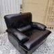 Vintage convertible leather armchair
