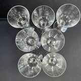 Blown and cut crystal glasses