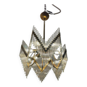Lustre à tiges en verre - 1970
