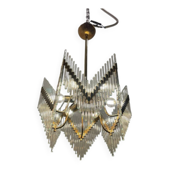 Murano Glass Rod Chandelier 1970’s