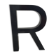 Metal letter R
