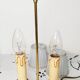 2-light hot water bottle lamp in gilded brass, bedside lamp, desk lamp