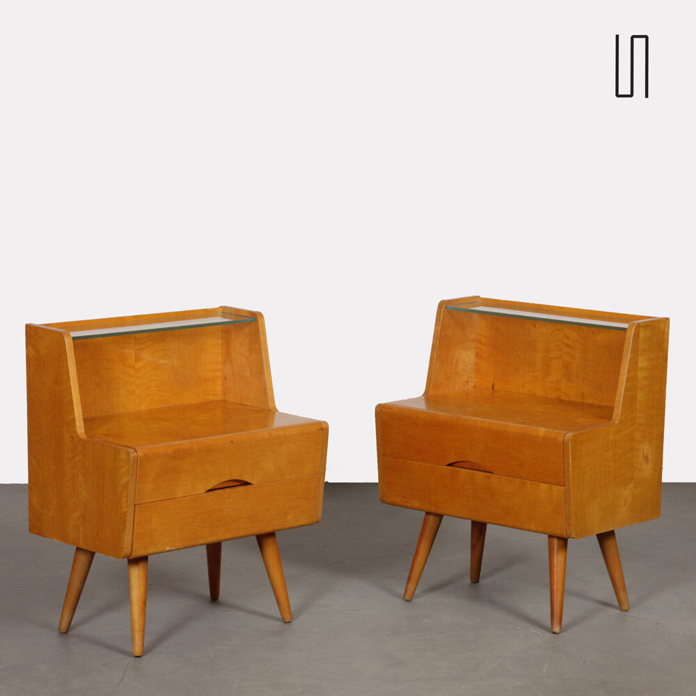 Pair of vintage bedside tables dating from the 1960s