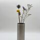 Roll vase / built-in flower stick – brushed aluminum, 1970s