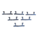 Art Deco Furniture Handles JCR Jean Charles Raymond Chrome Metal Fran