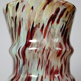 Speckled glass vase with aventurine and copper inclusions in the Art Deco Legras style