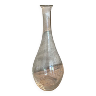 Antique crystal carafe - chiseled grape