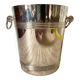Champagne bucket in silver metal