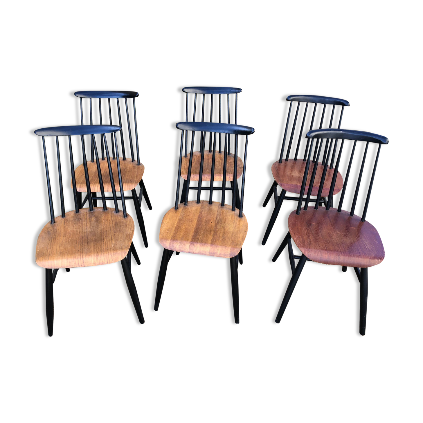 6 chairs fanett by Ilmari Tapiovaara
