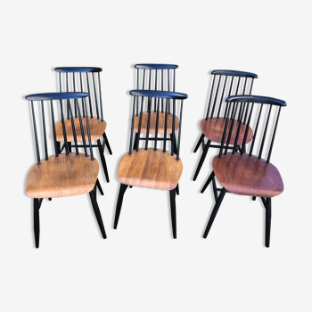 6 chaises Fanett d'Ilmari Tapiovaara