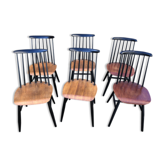 6 chairs fanett by Ilmari Tapiovaara