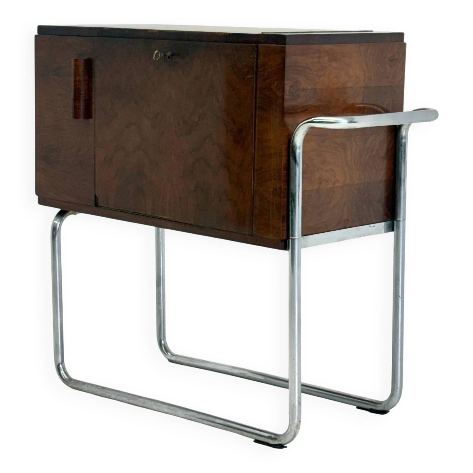 Italian walnut bar cabinet by Cova Milano