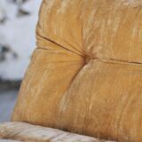 Vintage "Pixi" style armchair in velvet and chrome, 1970