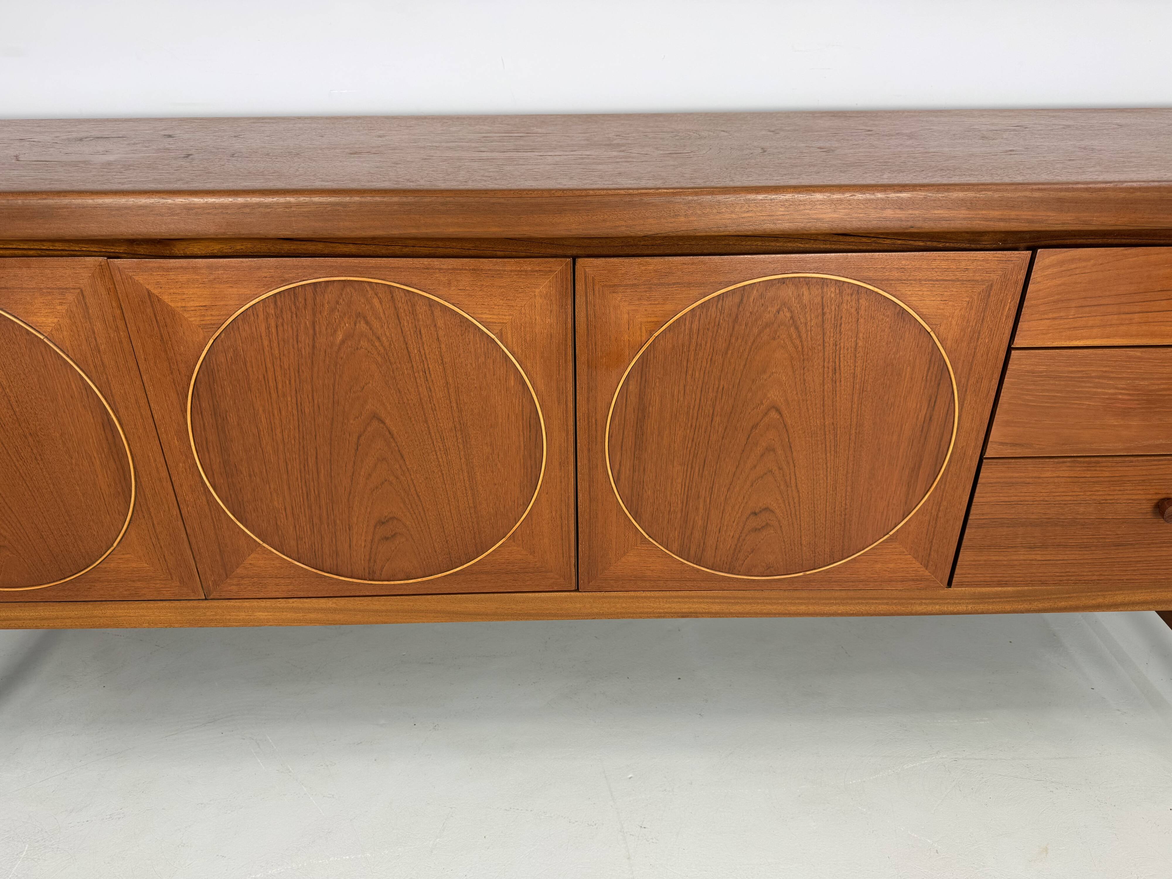 Unique vintage teak sideboard from the 1960s, produced by Nathan, model "Ci