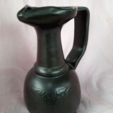Black ceramic pitcher Vallauris by Lunetta