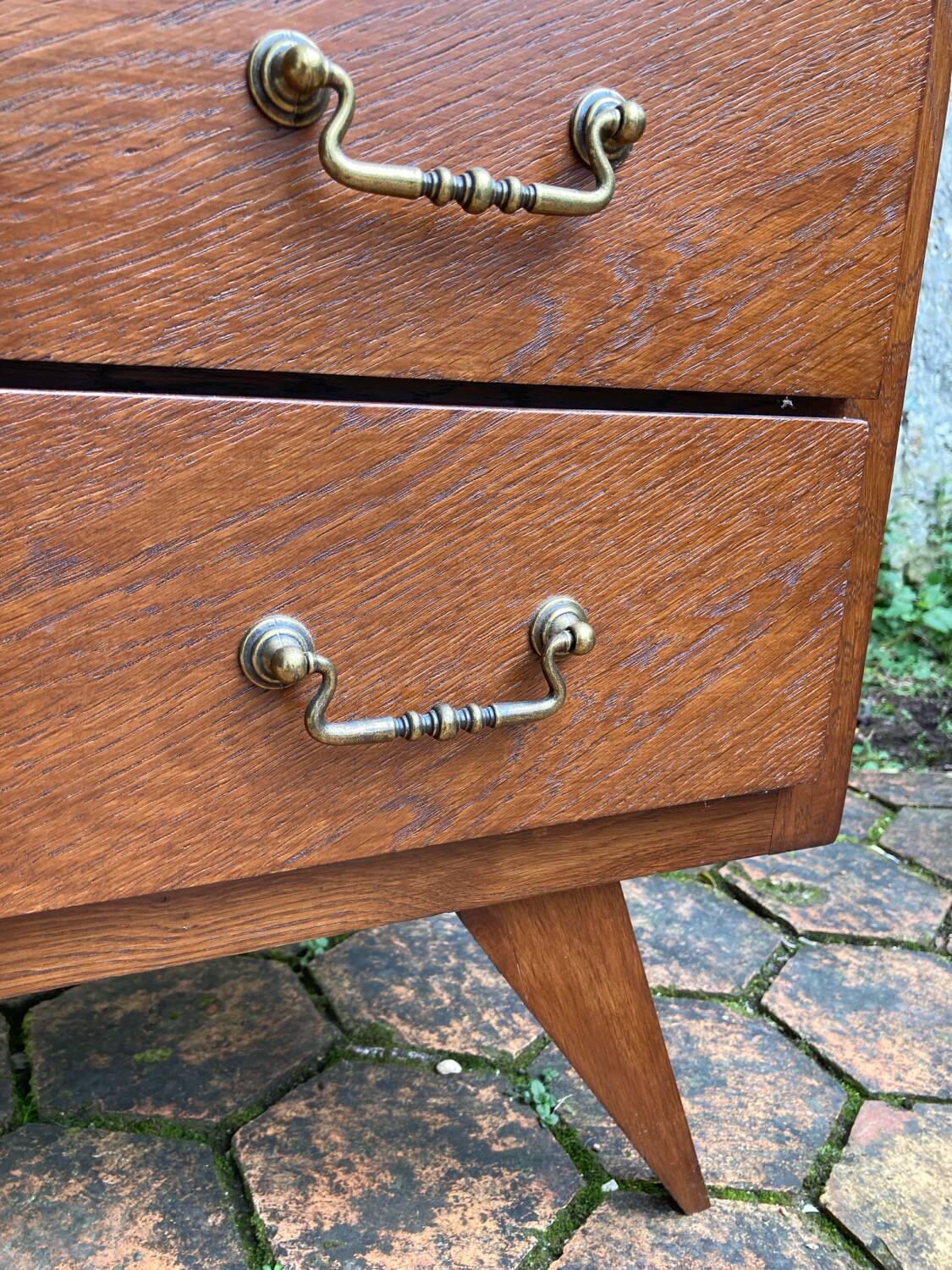 Vintage chest of drawers with tapered legs