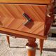 Pair of cherry wood marquetry bedside tables