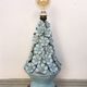 Manises ceramic lamp with blue flowers