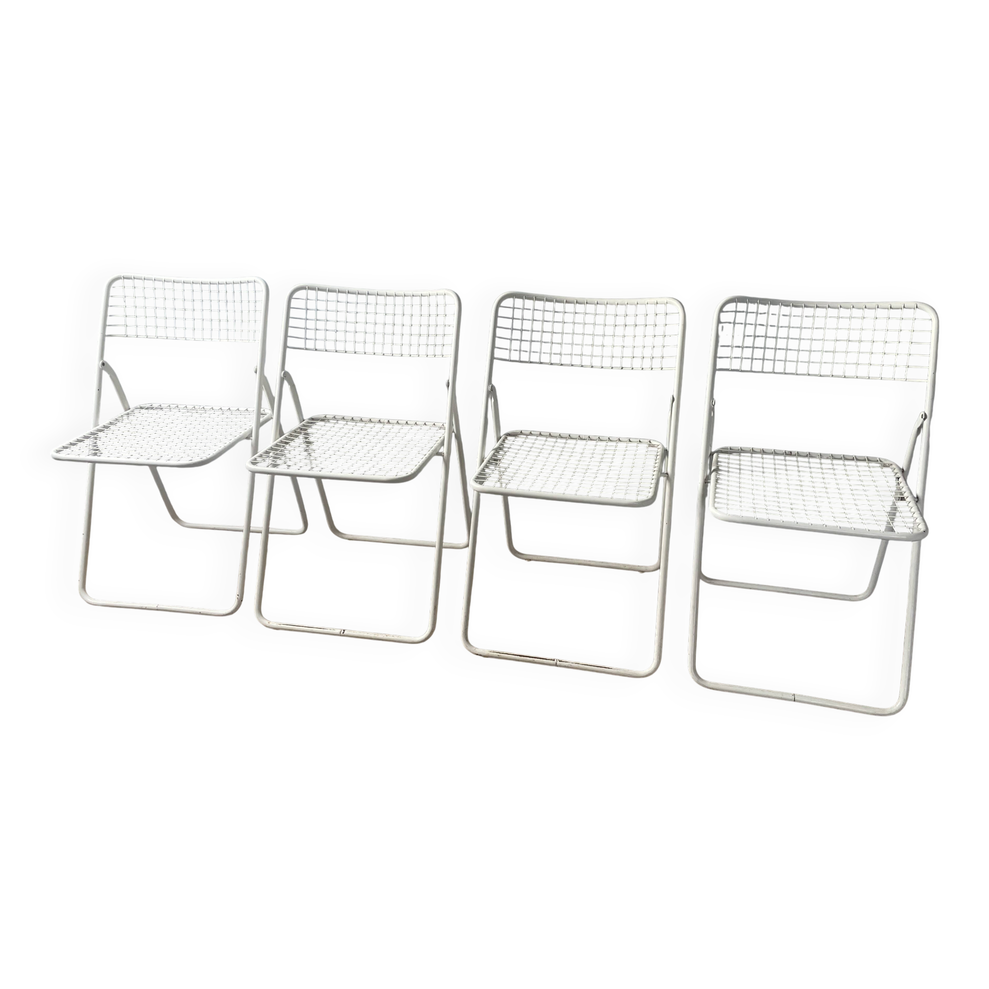 4 vintage folding chairs "Ted Net"