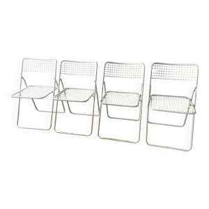 4 chaises pliantes vintage