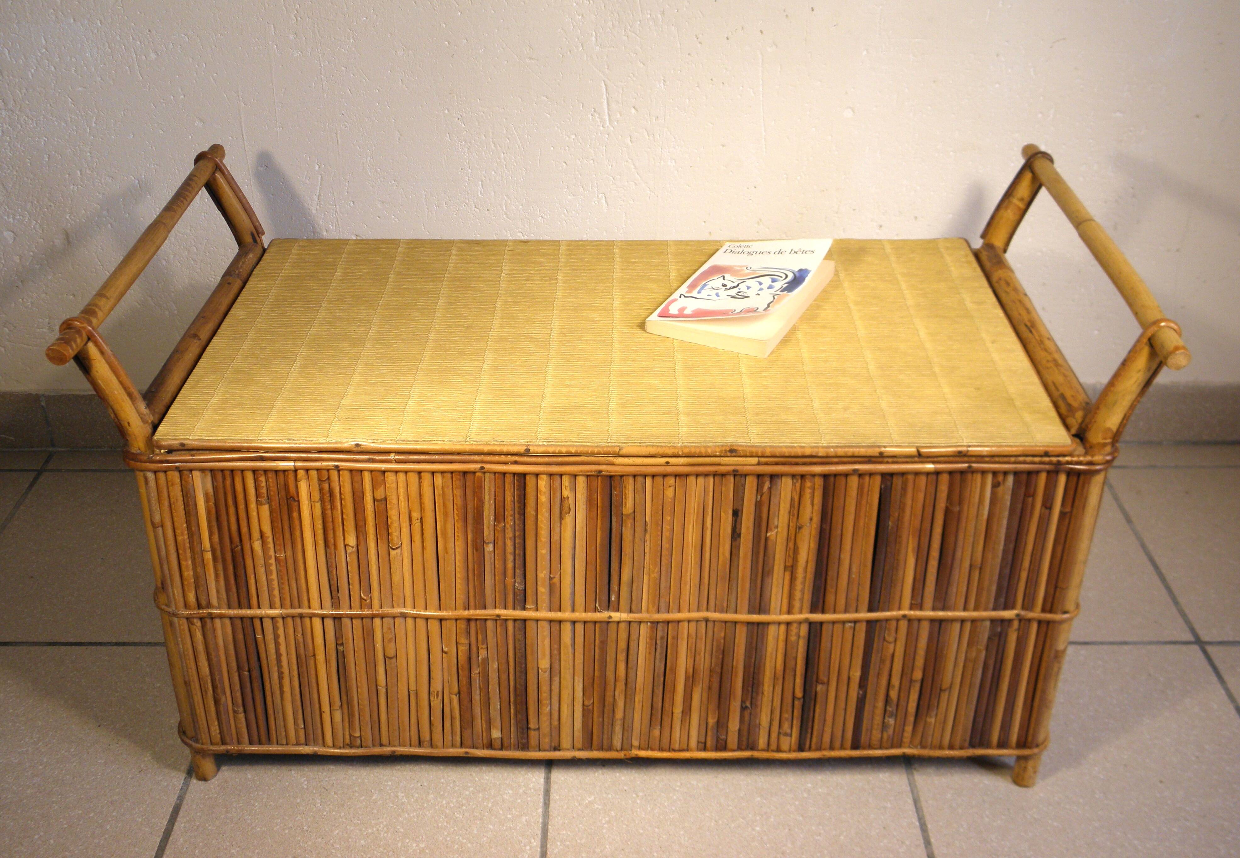 1960s rattan toy box