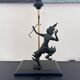 Thai warrior lamp base in bronze