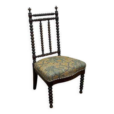 Chaise en bois tourné et placage de palissandre, début XXème