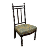 Chair in turned wood and rosewood veneer, early 20th century