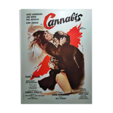 Affiche de ciema originale Cannabis Gainsbourg Birkin Koralnik Allard