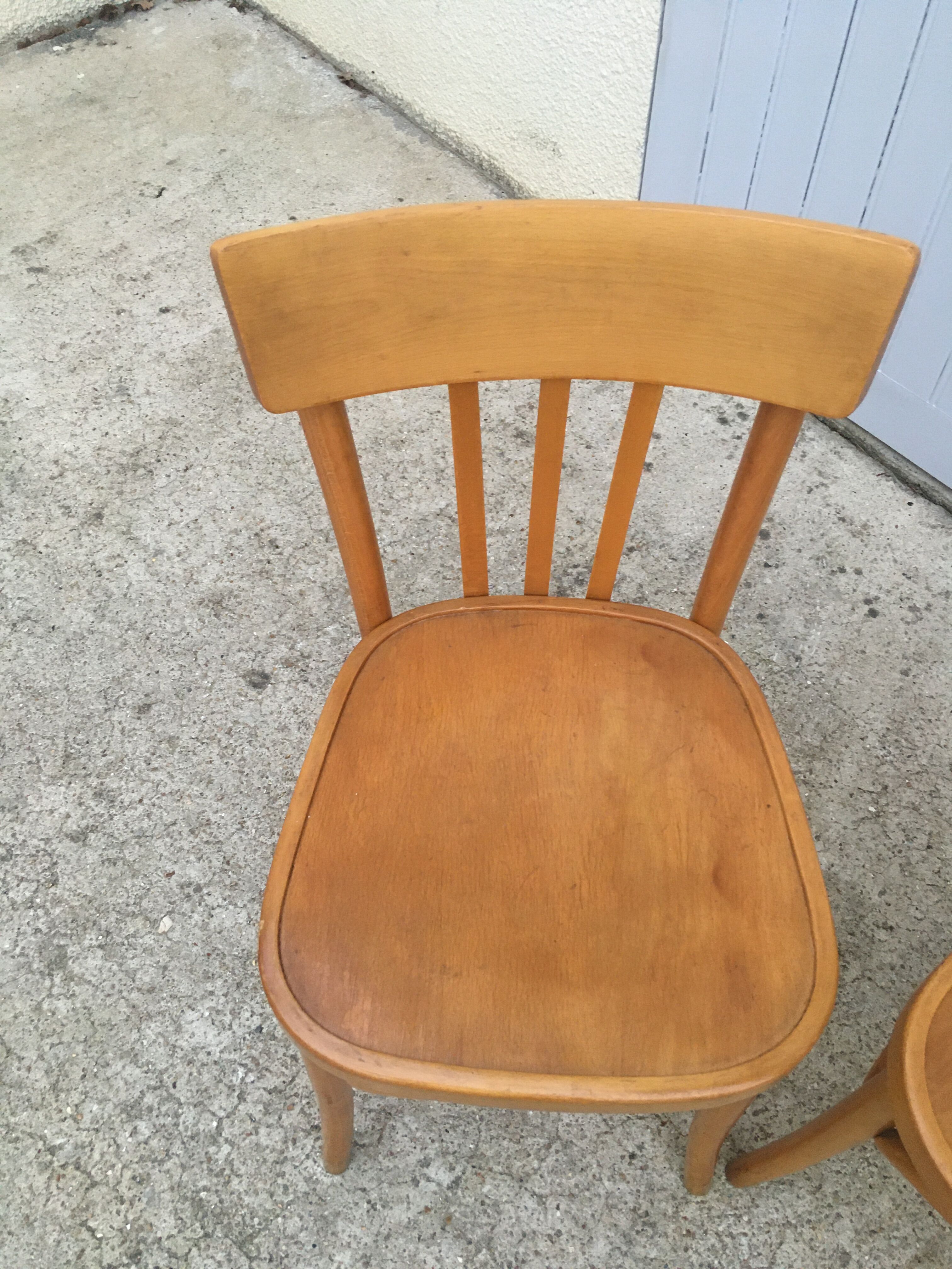 5 old bistro chairs