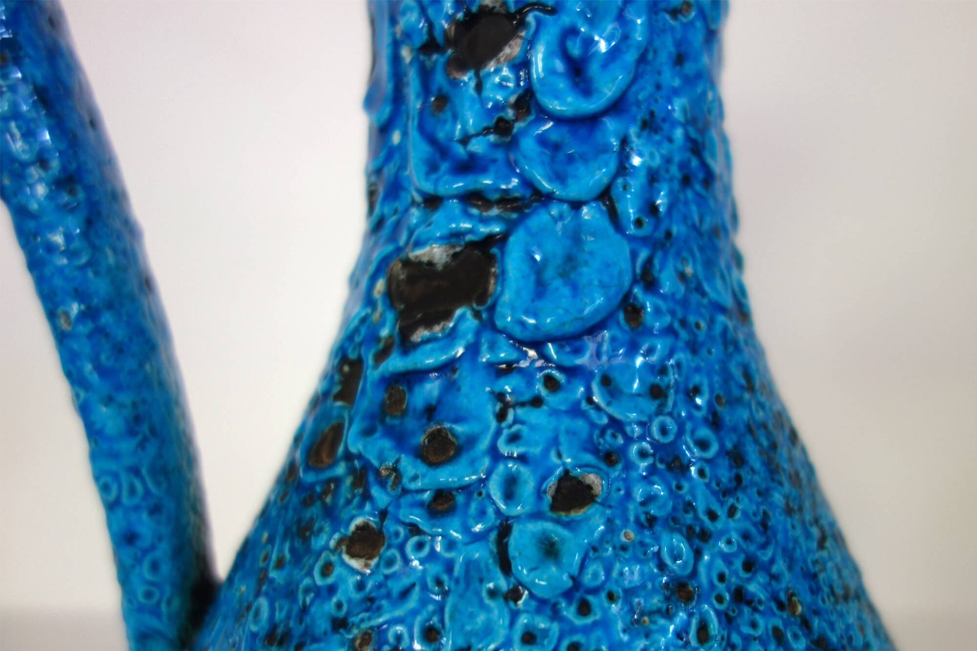 Large vintage fat lava ceramic vase H41cm