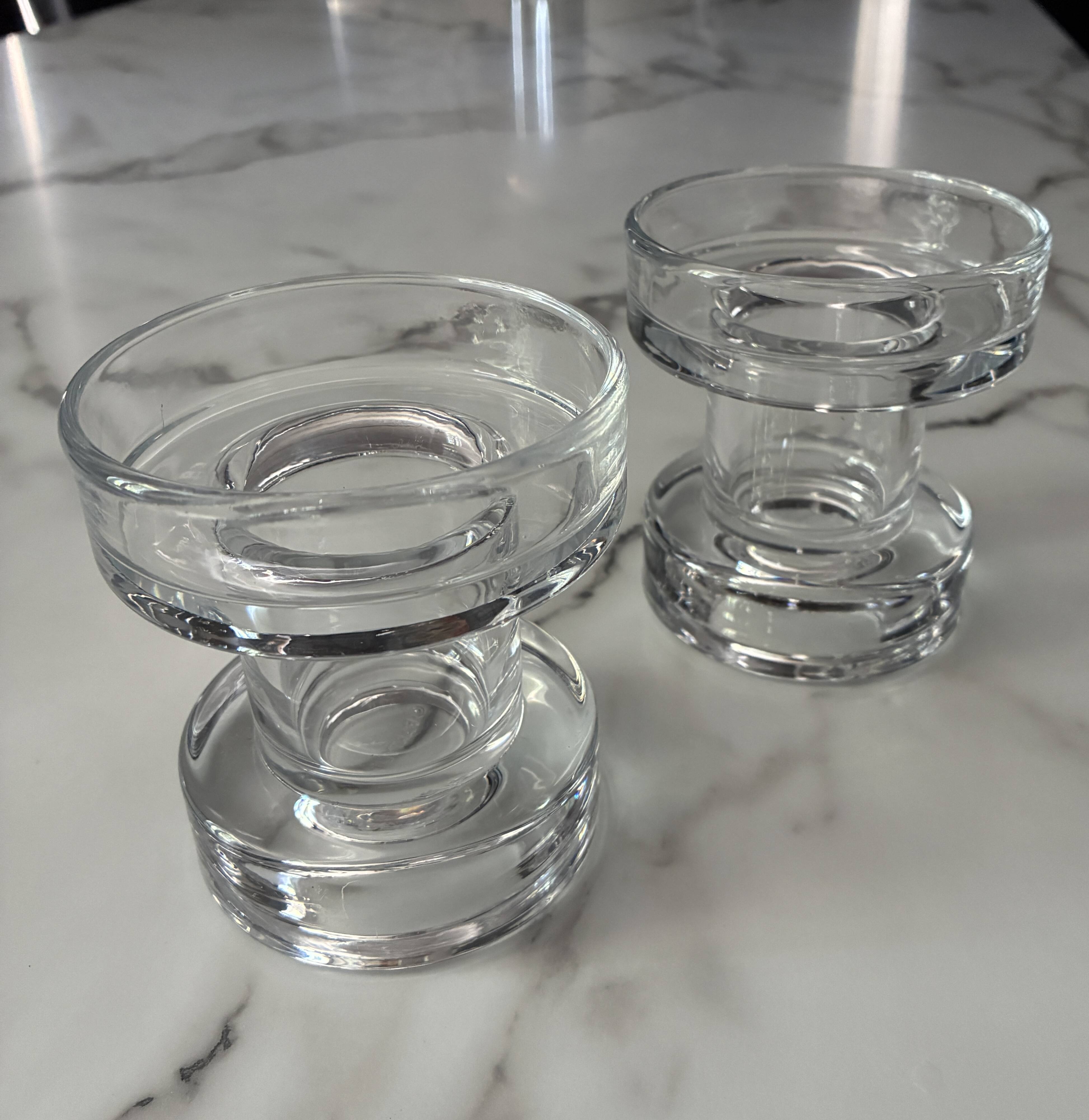 Designer glass candle holders