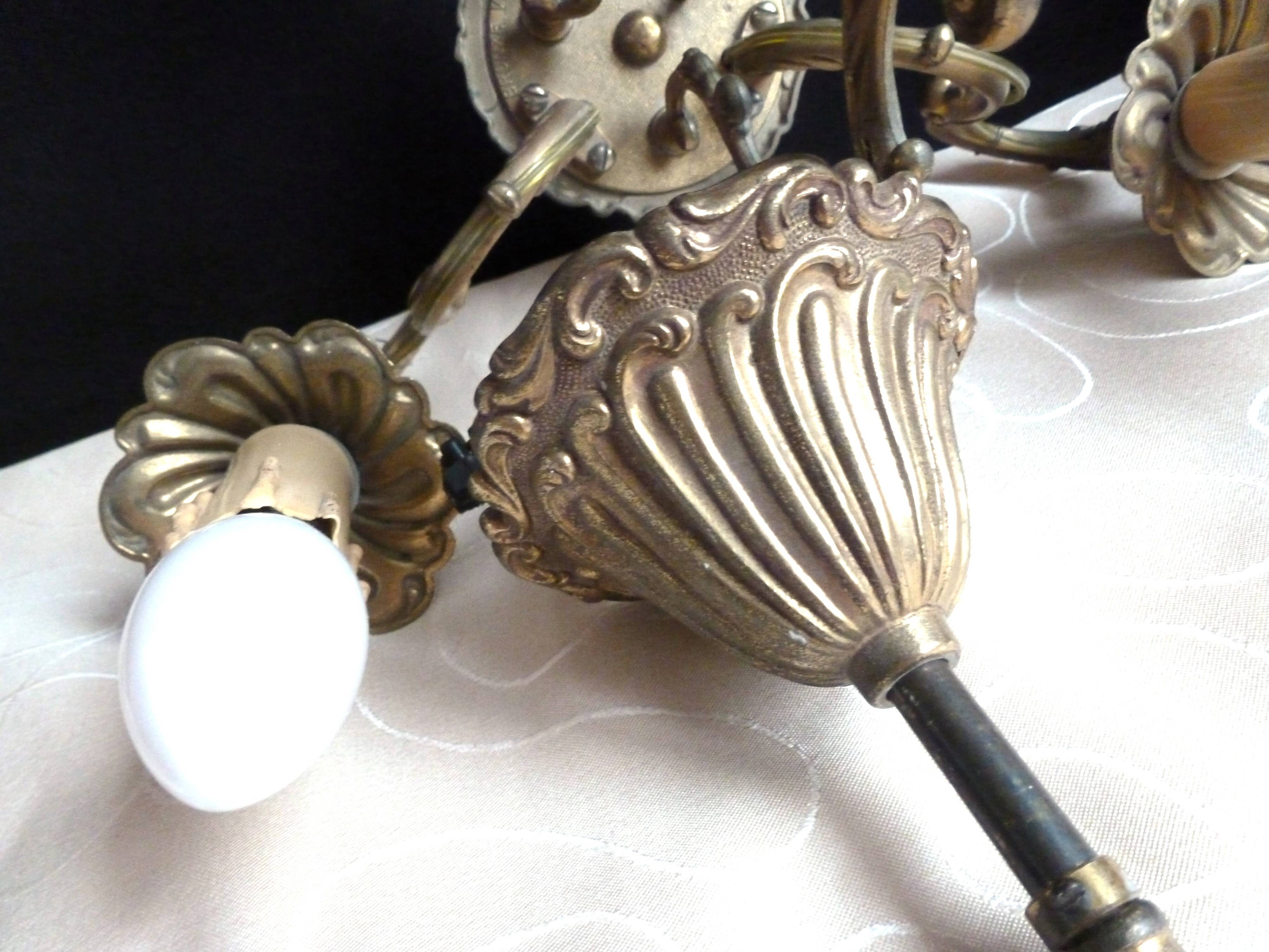Bronze chandelier, 3-arm bronze pendant light, living room light.