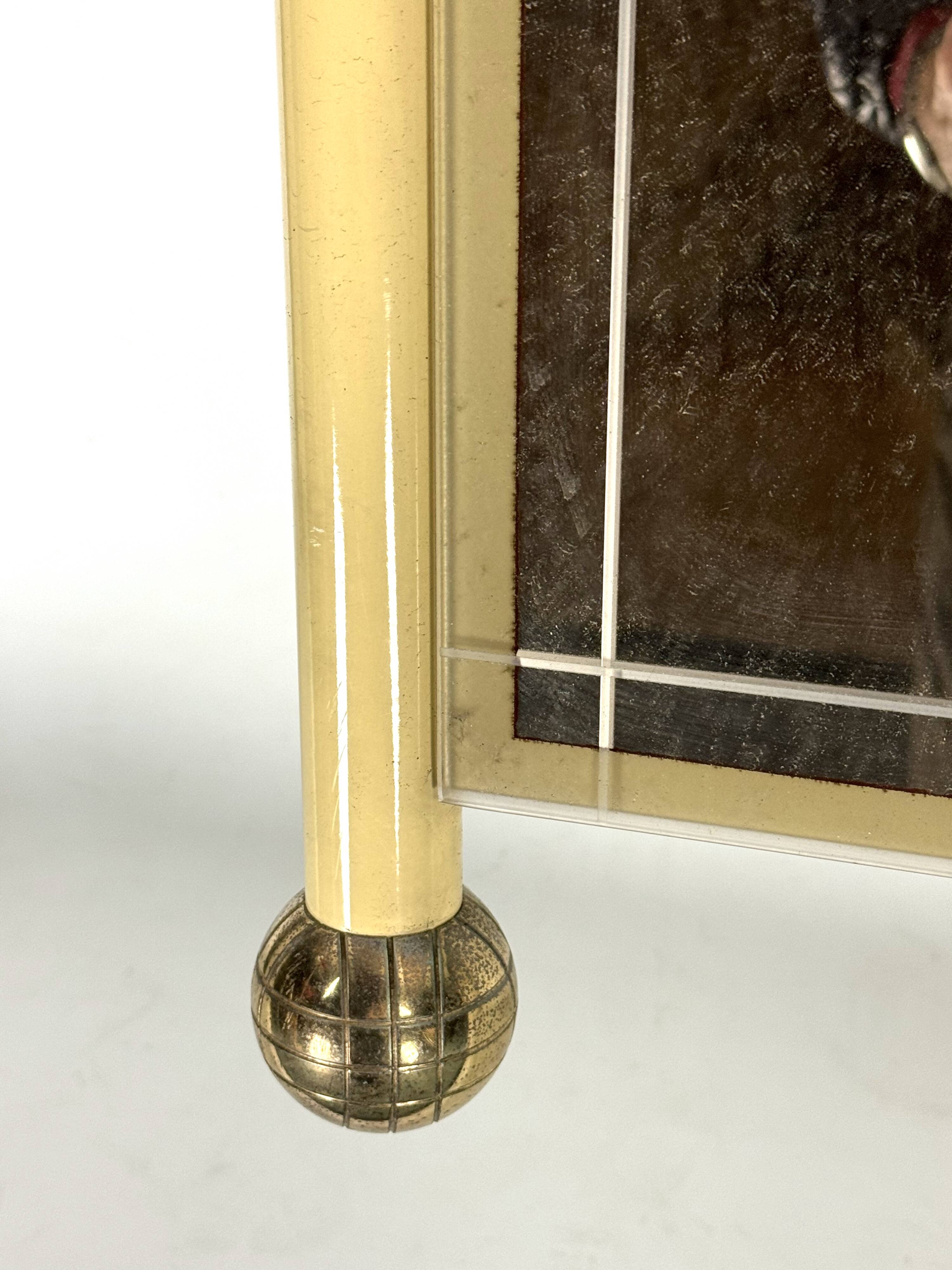 Italian Vintage Mirror in Tommaso Barbi style. Italy 1970s